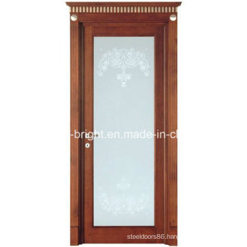 China Made Latest Stain Glass Wood Door with Frames